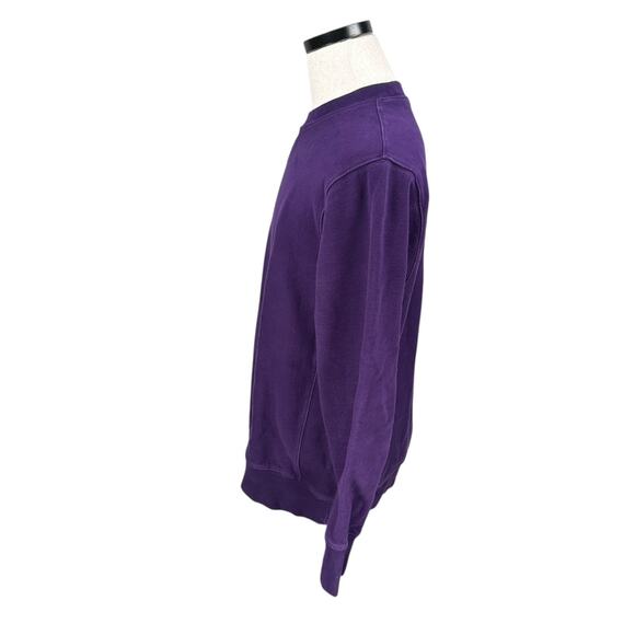 J.Crew Sportswear Thick Crewneck Sweatshirt Men’s Large Purple Fleece Lined - Picture 3 of 8